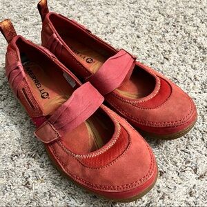 Merrell Red Ochre Mary Jane Performance Footwear 7.5